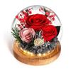 Eternal Flower Rose Glass Cover Finished Gift Box Valentine's Day Wedding Creative Gift for Girlfriend Eternal Flower Ornament
