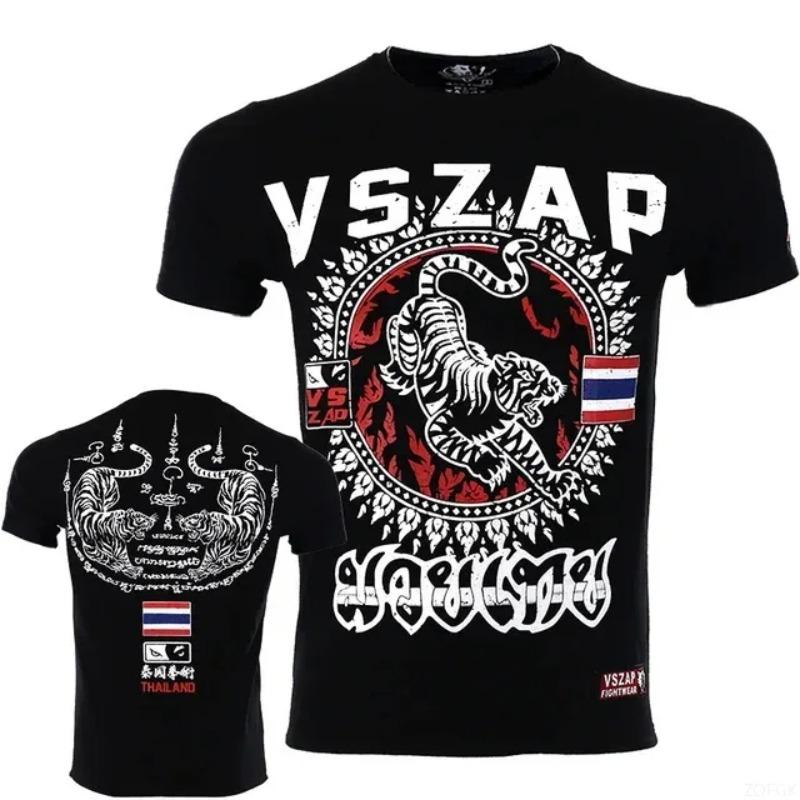 3D-Druck Sport Schnelltrocknend Atmungsaktiv Herren T-Shirt Brazilian Jiu-jitsu MMA Boxen Training Muay Thai Kampf Street Kurzarm