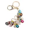 Kristall Schmetterlingsförmiger Schlüsselanhänger Schlüsselring Bling Niedlicher Strass Handtaschenanhänger für Frauen für Autoschlüsselanhänger Tasche Handtasche