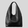 Hollowed Out Large Capacity Handbag Soft Leather Crossbody Shoulder Bag Casual Bucket Bag