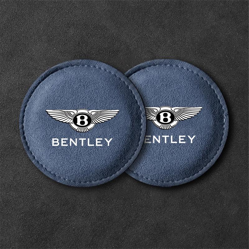 2Pcs B-Bentley-B Car Water Cup Pad Coaster Non-Slip Mat For New Bentley Flying Spur Continental GT Bentayga Mulsanne Accessories