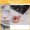 Stylish Korean Alloy Heart Pendant Necklace With I Love You Projection Design