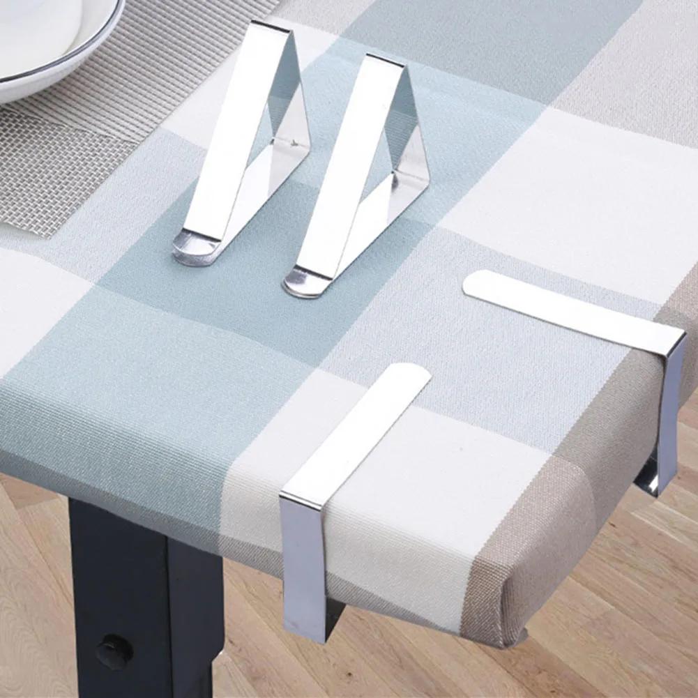 5Pcs/Set New Stainless-Steel Table Cloth Clip Wedding Table Cover Clip Holder Triangle Tablecloth Stable Clips Home Fixed Clip