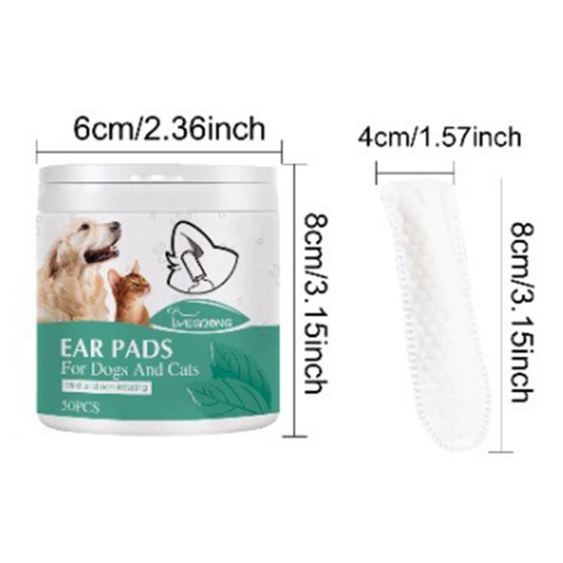 Dog Ear Cleaner Wipes Sufficient Eyes Tear Stain Remover for Puppy Kitten Mild&Non-irritating 50PCS