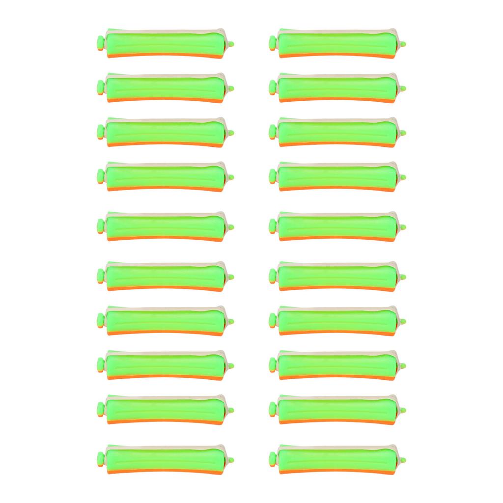20pcs Hair Perm Rods Set Universal Thickened Nonslip DIY Orange Perm Rods for Beginner for Home