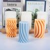 3D Geometric Cylindrical Silicone Candle Mold Handmade DIY Aromatherapy Candle Wax Clay Craft for Home Wedding Dinner