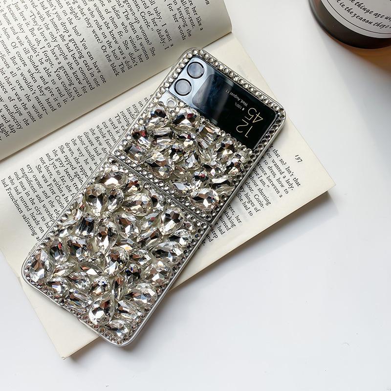 

For Samsung Flod6 Rhinestone Phone Case for Samsung ZFlip7 Luxury High-end Women’s Folding Ins Niche For Samsung ZFlip7