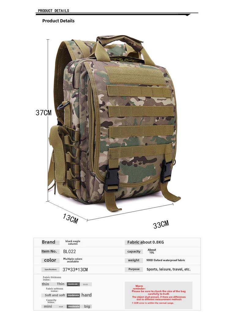 Men's Camouflage Tactical One-Shoulder Bag: Outdoor Sports Backpack for Tablets and Leisure Travel