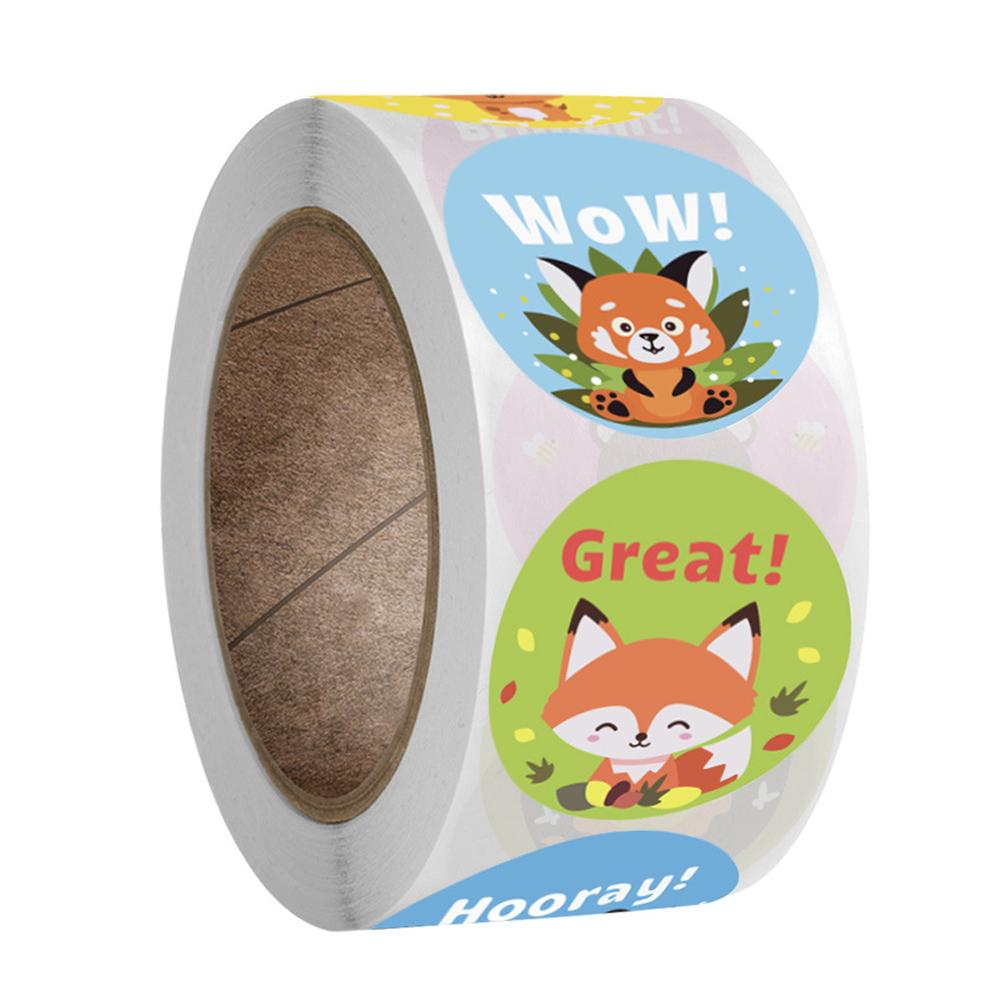 100-500Pcs Premium-Quality Reward First-Class Stickers First-Class Motivational Top-Grade Stickers Premium-Quality Roll Youngsters Superior-Grade