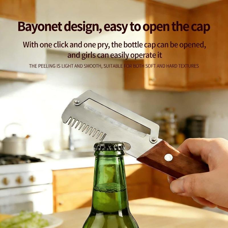 Easy Grip Non-Slip Multifunctional 3-in-1 Stainless Steel Peeler Vegetable & Fruit Slicer Shredder Kitchen Tool for Shredding
