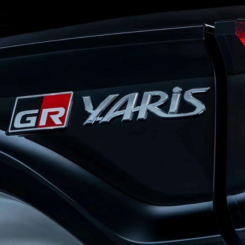 3D Metal Yaris Logo Emblem Badge Matte black Chrome Plated Trunk Letter Sticker For Toyota Yaris Car Exterior Decor Accessories