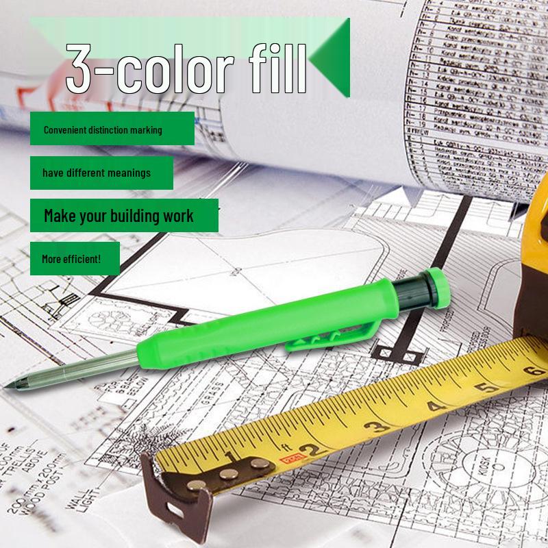 2.8mm Lead Mechanical Graphite Scriber Pencil for Professional Woodworking & Engineering