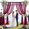 2Pcs Wedding Arch Draping Fabric for Wedding Reception Sheer Tulle Backdrop Curtain Birthday Party Baby Shower Ceiling Decor