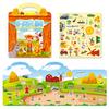 Hand-ported Children's Creative DIY Cognitive Farm Style Enlightenment Early Education Intellectual Training Repeatedly Sticker Jelly Sticker Book