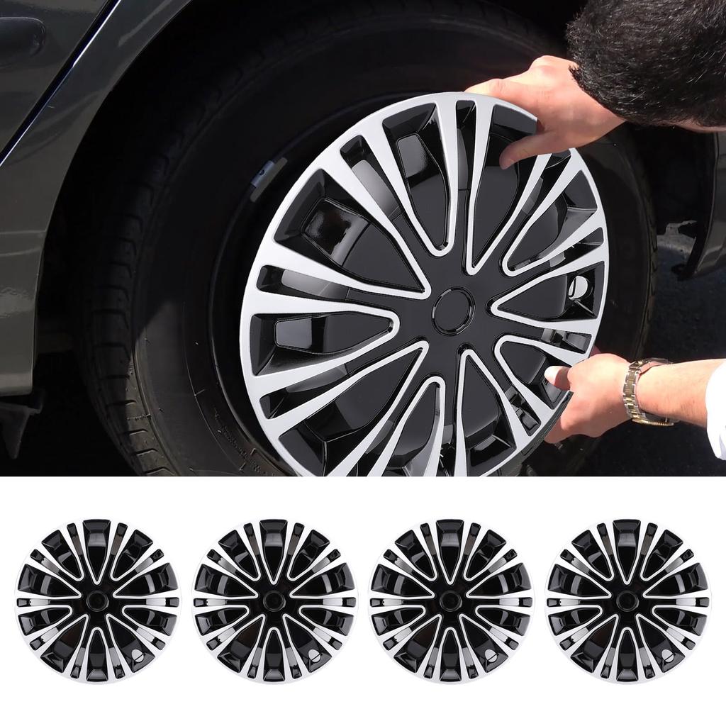 4 Pcs 15in Hub  Full   Stylish Look   Fit   R15 Wheel   Cover for Most Cars Truck SUV