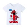 Spider Man Children's Digital T-shirt Children's Top Cartoon Summer Preschool Children's Clothing Birthday Short Sleeved T-shirt