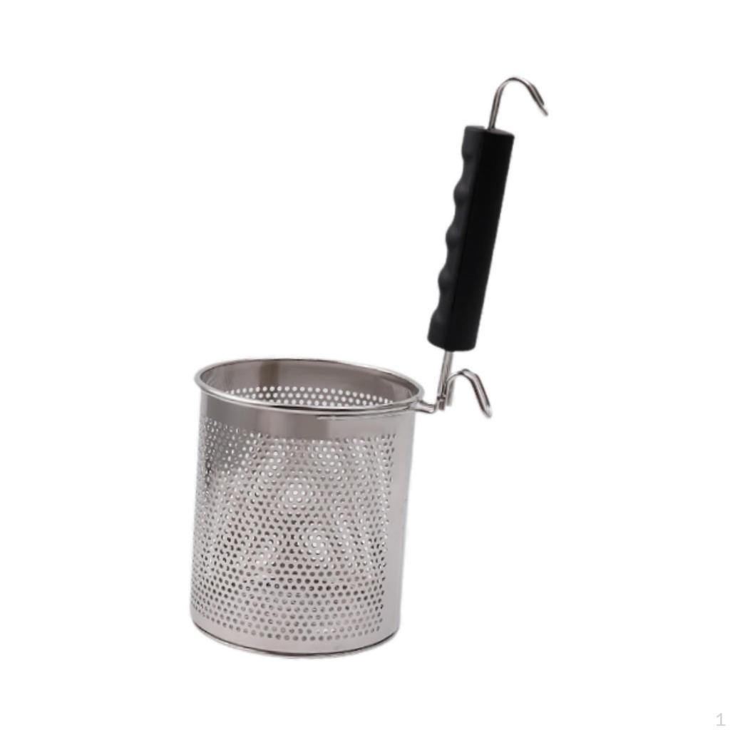 Food Strainer Basket In Stainless Steel for Rinsing Pasta And Dumplings