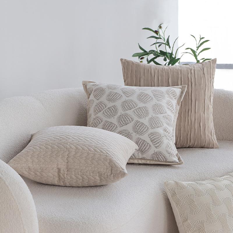 Cream-style Pillows, Light Luxury and High-end Pillow Cases, Sofa Living Room Pillows, Bay Window Decoration Cushions with Pillow Cores