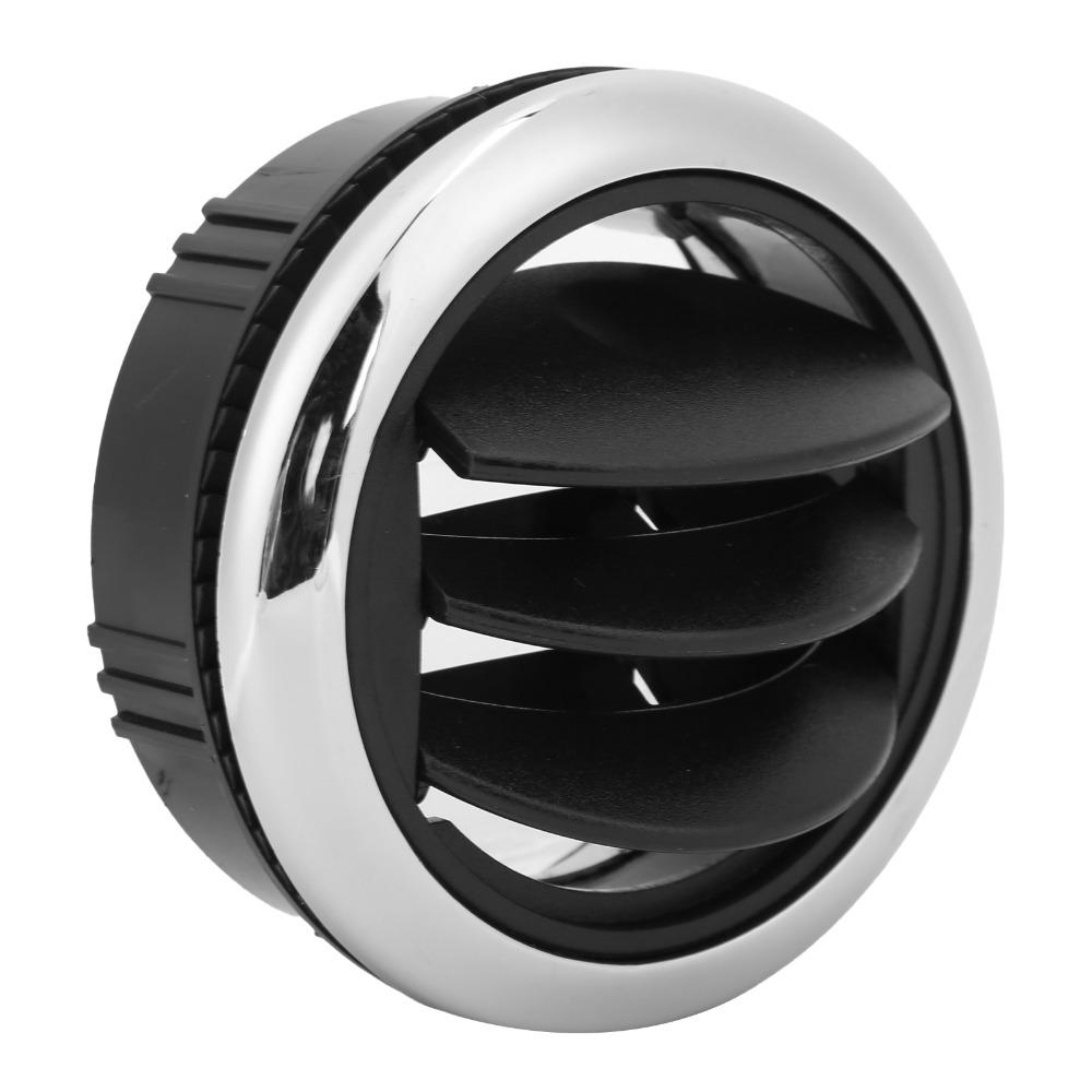 Outlet Cover 87mm Air Conditioning Outlet Black Round Shape AC Air Outlet ABS Air Vent Car Use