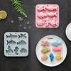 7-fach unterschiedliche Meeresfisch-Silikonform Seepferdchen Kugelfisch Form Fondant Süßigkeiten Schokoladenform Tierische Kuchen Dekoration