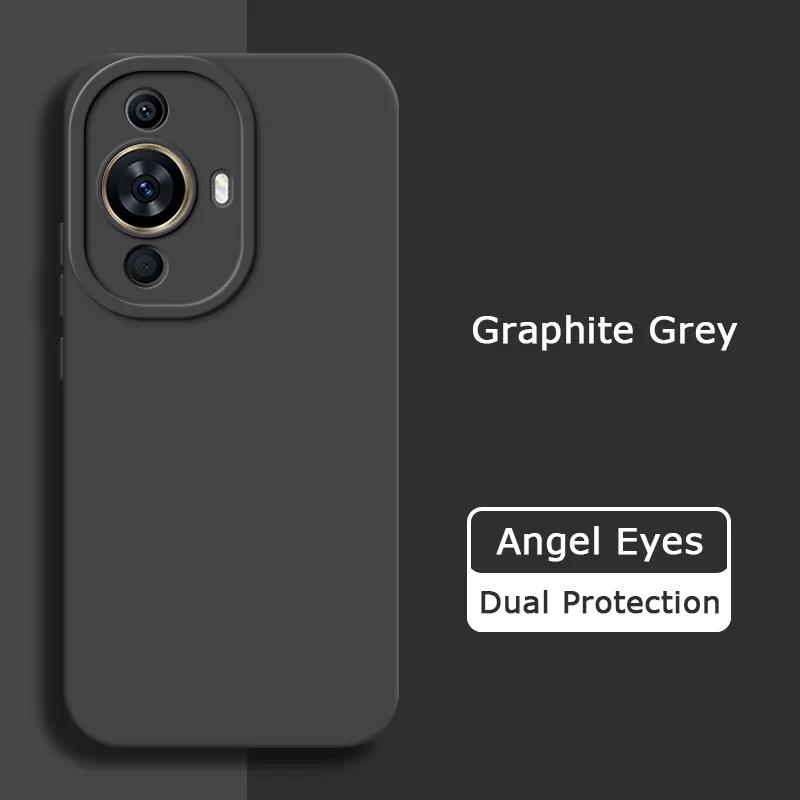 Angel Eyes Square Liquid Silicone Phone Case for Huawei Nova 11 Pro Ultra SE 360 Soft Shockproof Back Cover Nova11 11Pro 11Ultra