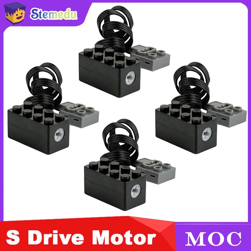 MOC S-Antriebsmotor Langsamdrehend Drehmoment Technik Power Functions Motor Power Pack Modifiziert Kompatibel mit Legoeds Komponenten Motor Spielzeug