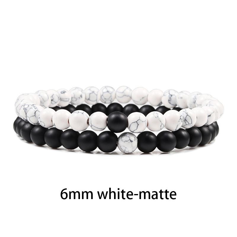 New Design Set Bracelet Couples Natural Stone Bracelets Tiger Eye Beaded Yoga Bracelets for Men Women Elastic Rope Jewelry