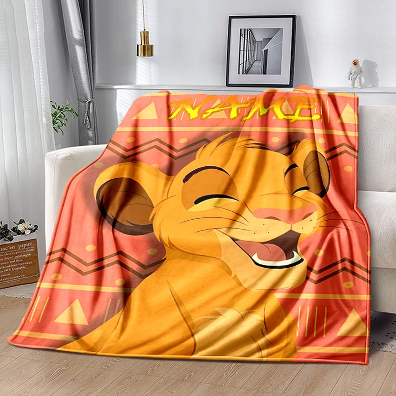 Customiz Name Personality Simba the Lion King Blanket Soft &Warm Sofa Office Bed Travel Lunch Break Blanket, Gift Suitable All Seasons