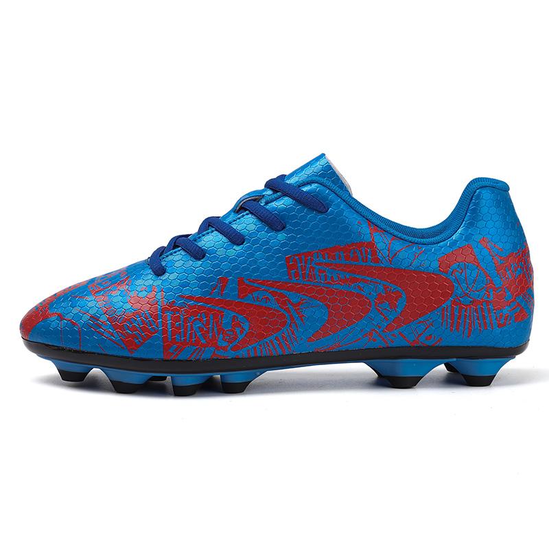 

Новые модные мужские футбольные бутсы, профессиональные тренировочные кроссовки для спортсменов, студенческие противоскользящие износостойкие футбольные бутсы для улицы EU45 синий