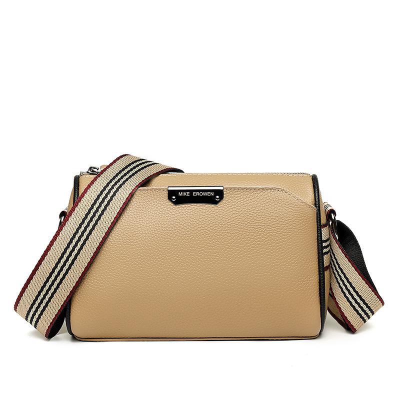 Leather Women'S Bag Large Capacity First Layer Cowhide Bag Fashionable And Simple Soft Leather Shoulder Bag Messenger Bag