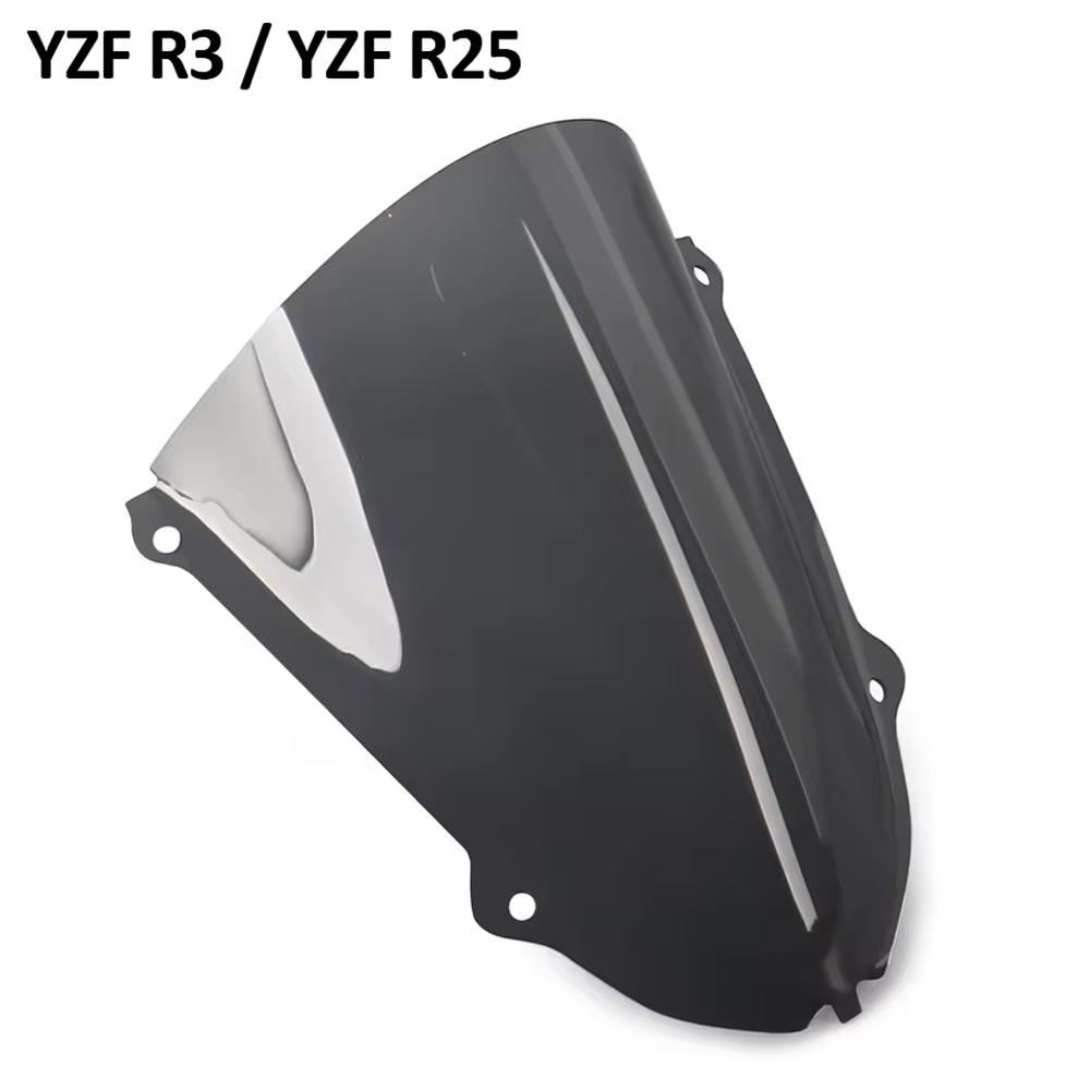 

New Motorcycle FOR YAMAHA YZF R3 R25 YZFR3 YZF-R3 2019-2025 YZFR25 2023 Windscreen Screen Accessories Windshield Wind Deflector серый