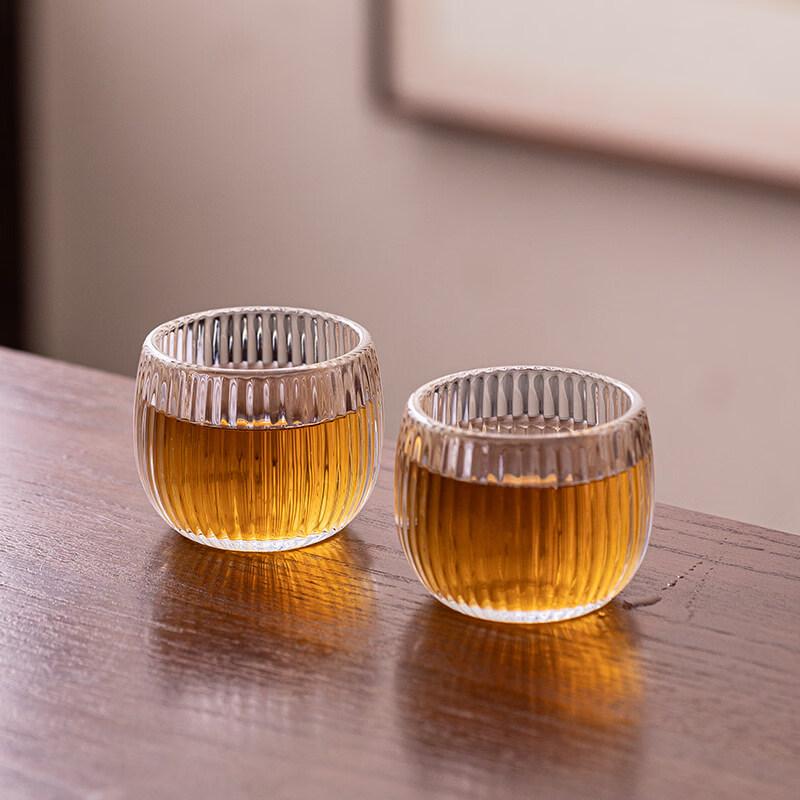 ZISIZ Heat-Resistant Glass Tea Cup with Crystal Infuser