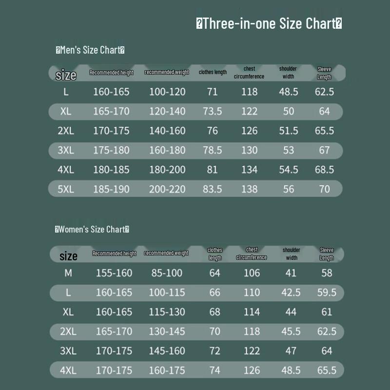 Eastern Camel Couple's 3-in-1 Outdoor Storm Jacket