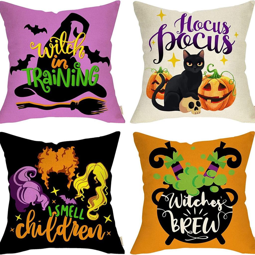 New Funny Skull Print Pillowcase Halloween Home Sofa Decoration Cushion Cover Bedside Pillow