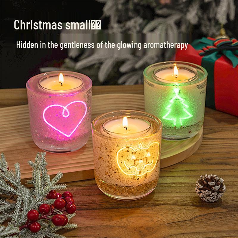 LED Light-Sensitive Christmas Aromatherapy Candle Souvenir