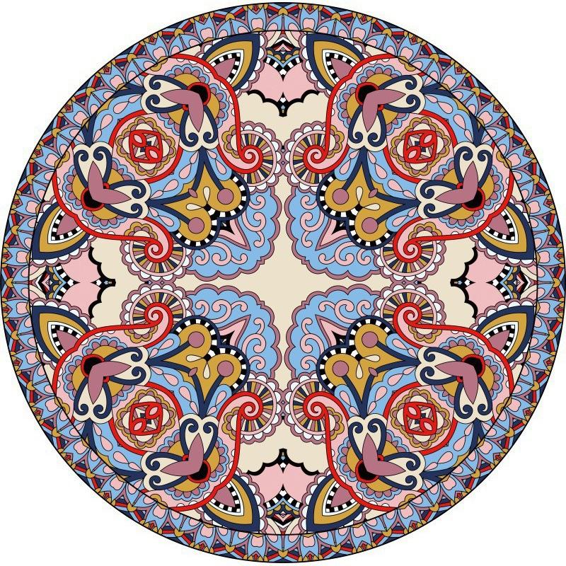 Ethnische Bohemian-Stil Mandala-Fußmatte für Wohnzimmer Couchtisch Decke für Schlafzimmer Nachttisch von Hotel und Pension Teppich