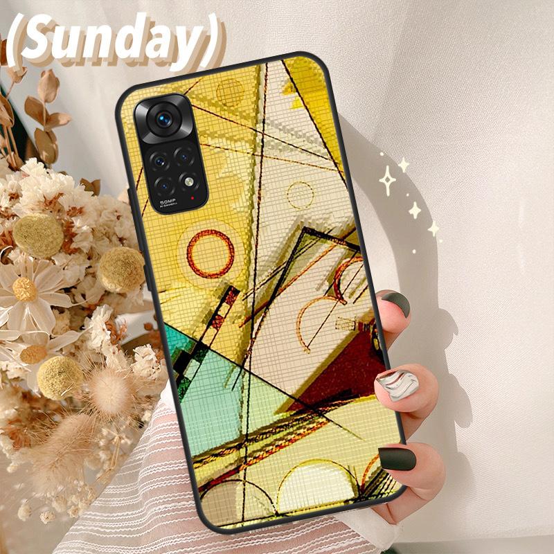 Wassily Kandinsky Abstract Artistic Case For Redmi Note 11 10 8 9 12 Pro Plus Note 12S 11S 10S 9S Cover For Redmi 12C 9C 10C 10A