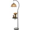 XuanYong Vintage Style Floor Lamp with Storage Shelf