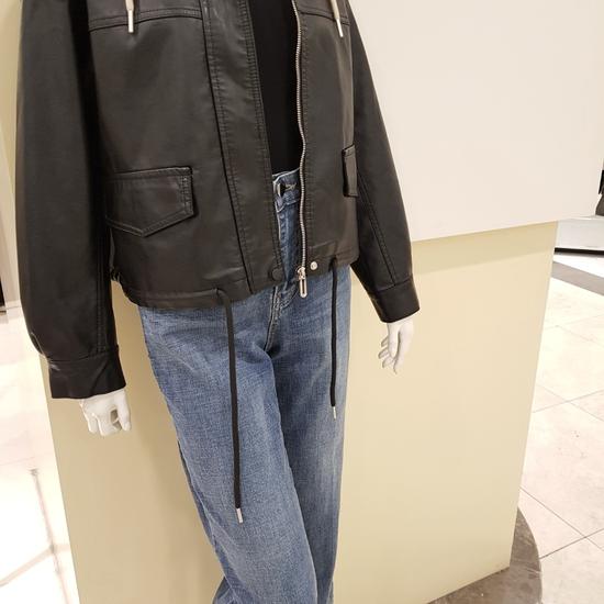 Fell Hood Faux Leather Jacket