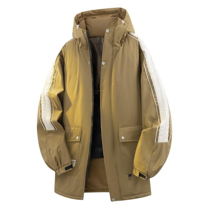 Mens Mid-Length Winter Down Jacket 90% White Duck Thick Warm Casual Coat