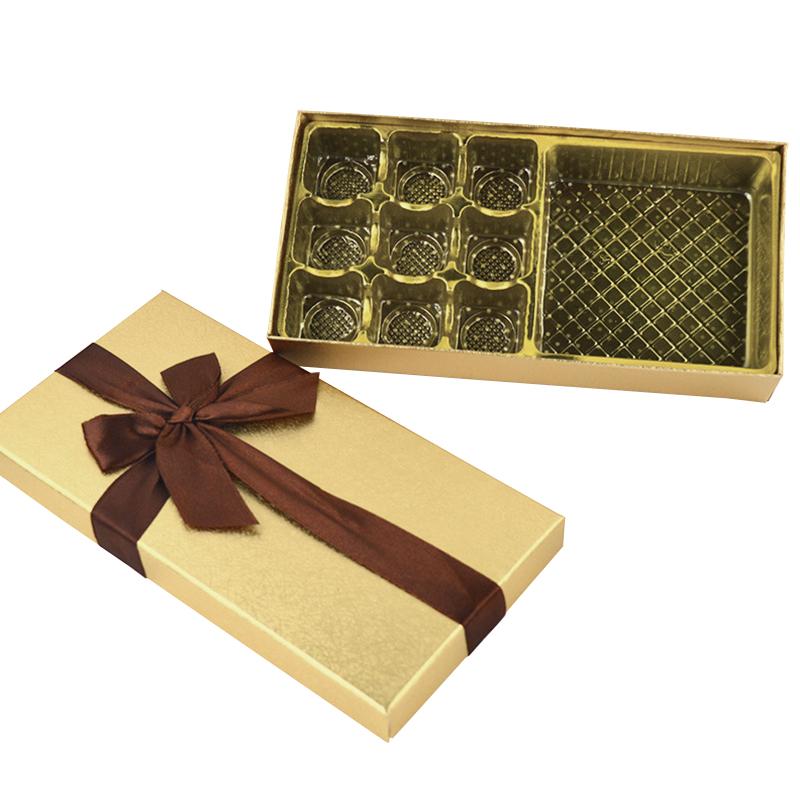 1 Stück Schokoladenpapierbox Geburtstagszubehör Papier Hochzeit Valentinstag Babyparty Süßigkeiten Geschenkboxen DIY 9/18 Fächer Verpackung