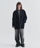 Ezio One Button Cashmere Blend Handmade Jacket_Navy