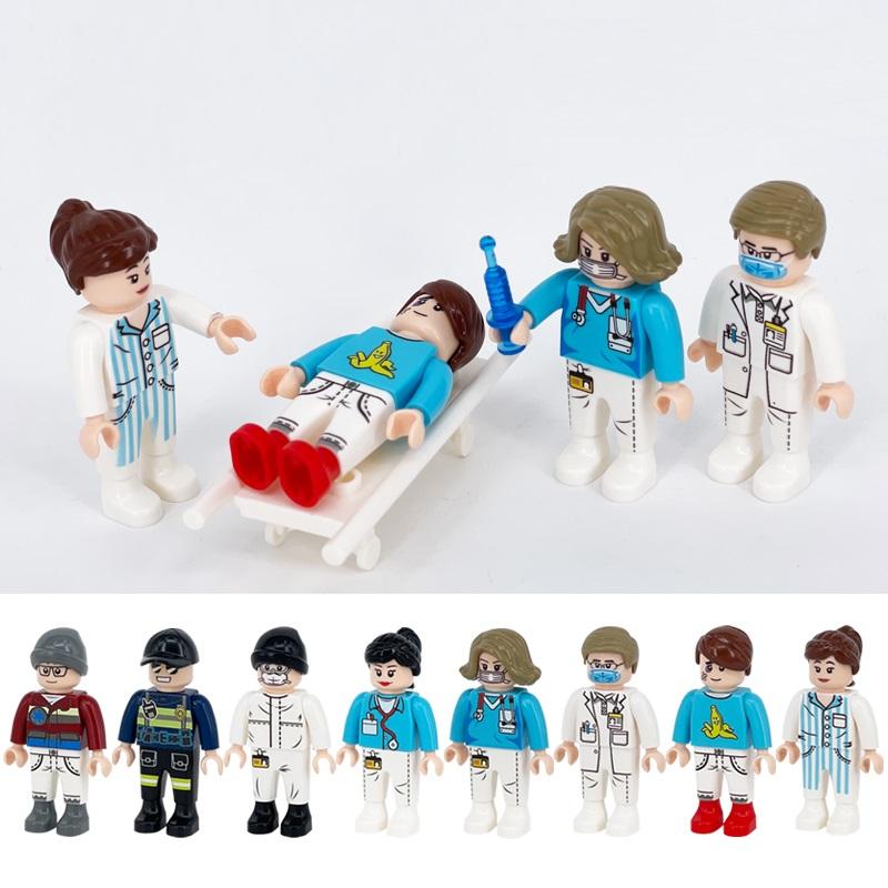 Doctor Nurse 4.5cm MOC City Model Accessories Building Blocks MiniFigures Educational Toys for Children Kids Toys