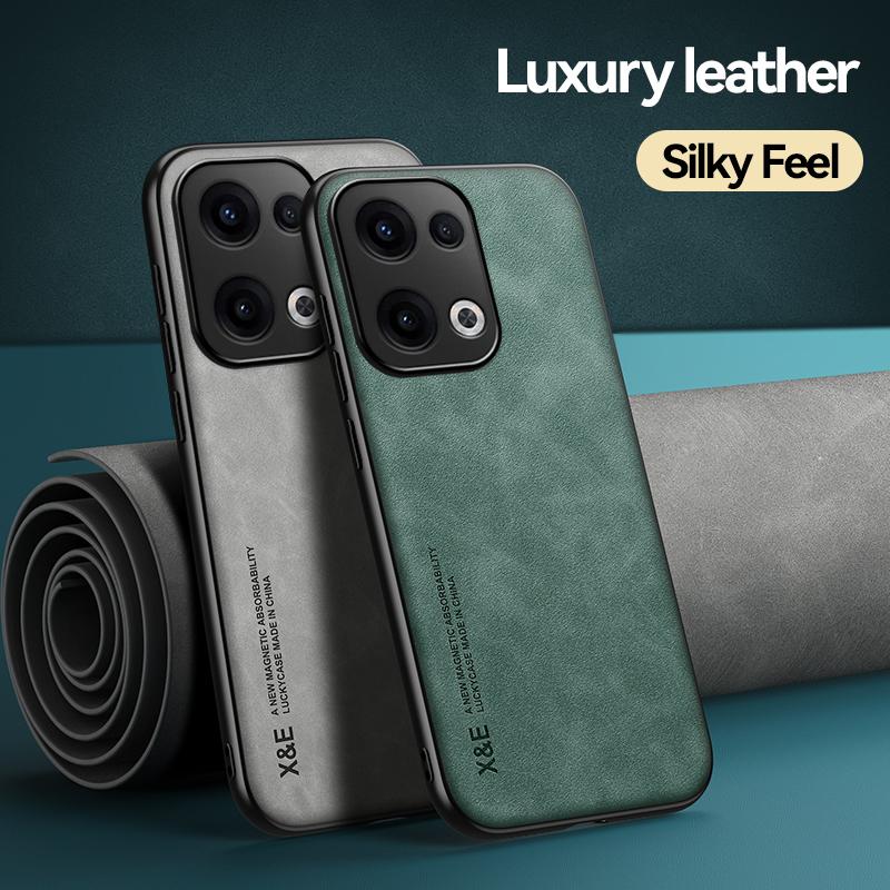 Luxury Leather Funda for OPPO Reno 13 Pro Case Ultra Thin Car Magnetic Protection Cover for OPPO Reno 13 Shockproof Capa