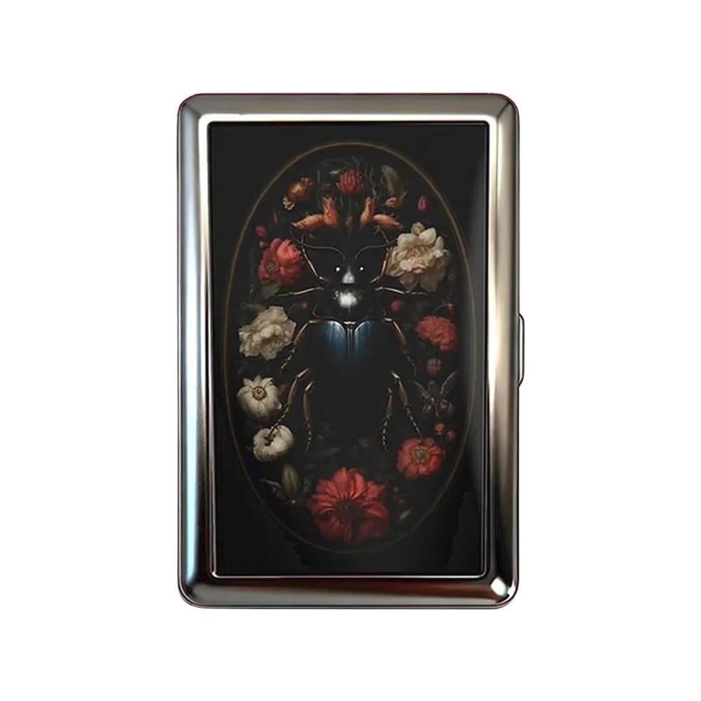 Vintage-Style Vintage Card Case Metal Material Easy Snap Metal Case Versatile Design Multi-function Cash Case ID Card Holder