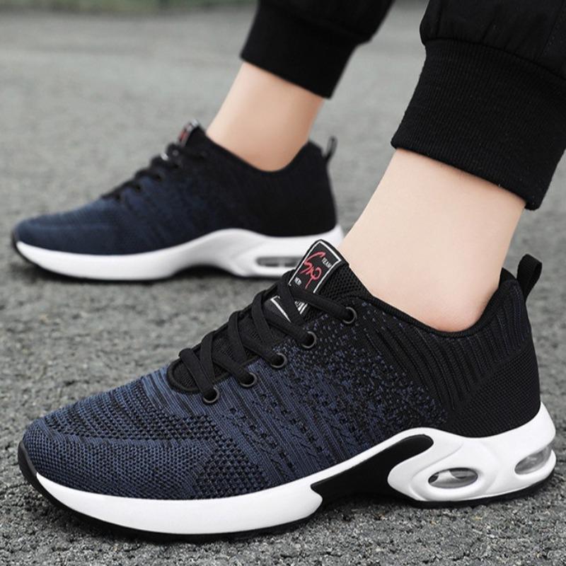 Men Breathable Shock Absorbing Running Shoes Lightweight Cushioned Athletic Sneakers