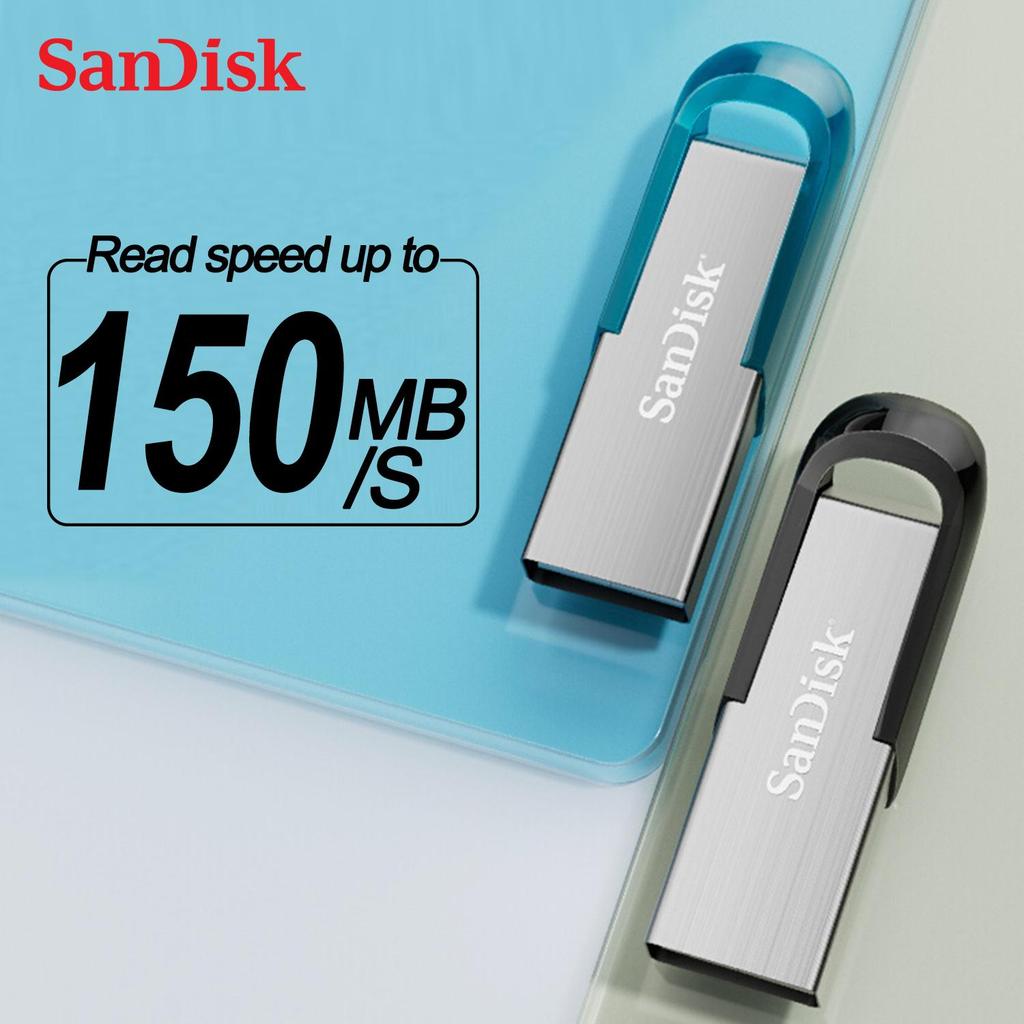 SanDisk 128GB USB 3.0 Flash Drive Read Up To 150MB/s Ultra Flair USB 3.0 Pendrive 32GB 64GB 256GB 512GB USB Flash Original Memory Stick U Disk CZ73