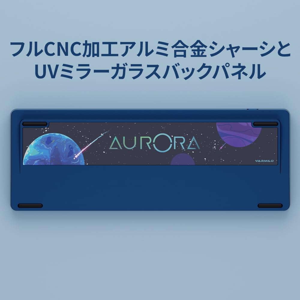 Mechkeys VARMILO Muse65 Gaming CNC Machined Aluminum Alloy Wired Magnetic White Switch Keyboard with Adjustable Triggers for FPS Games Keyboard,