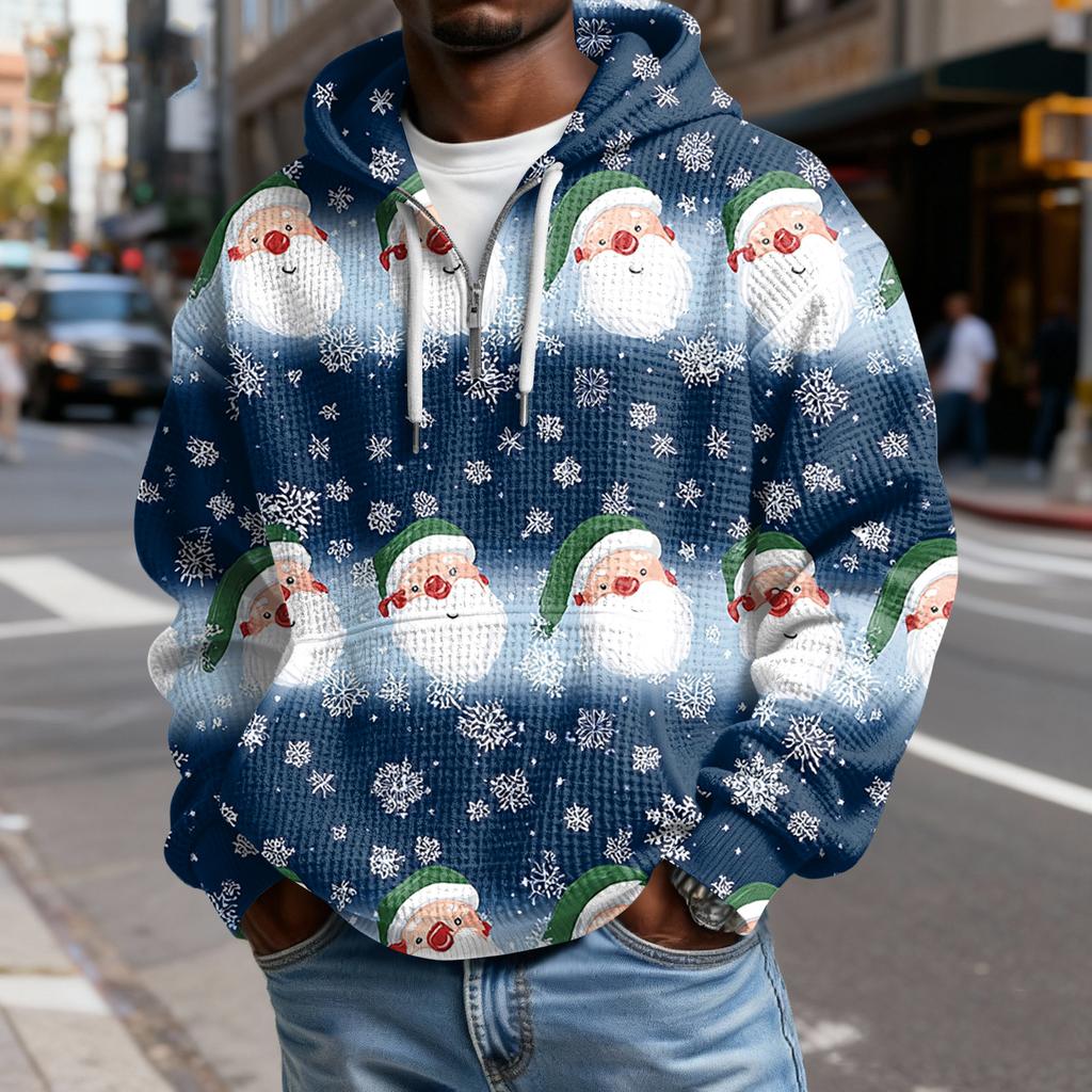 Pánská ležérní jednobarevná mikina s kapucí na zip s dlouhým rukávem, každodenní ležérní tričko s dlouhým rukávem na zip