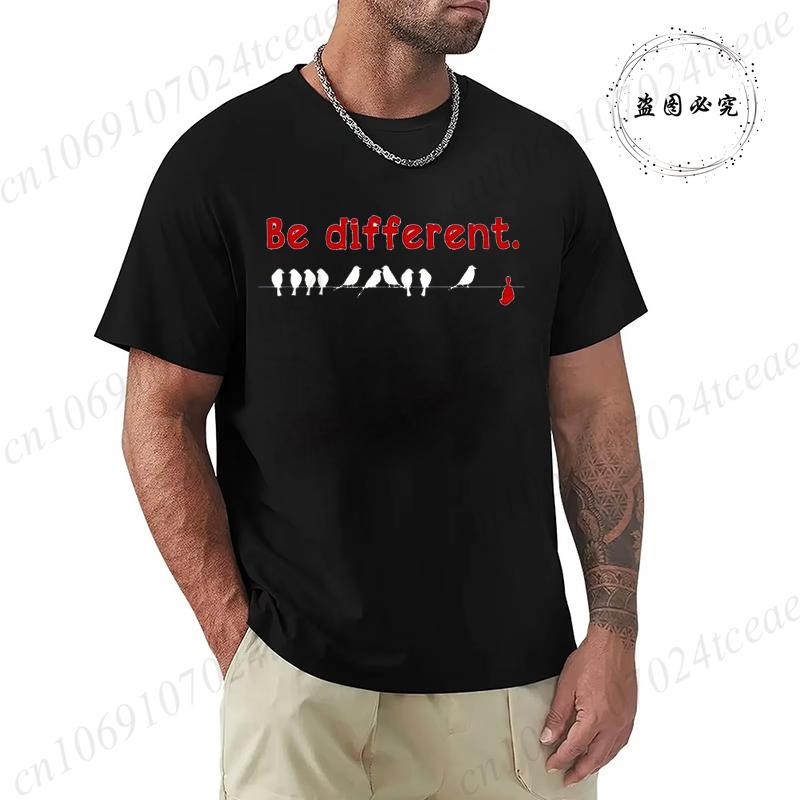 Mens TShirts Clothing Letter Bird Graphic TShirts Round Neck Short Sleeve Casual TShirt Fashion Summer Tshirt Short Sleeve